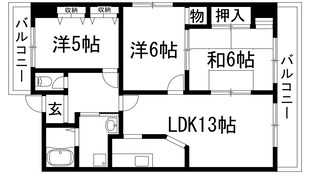 楓コートの物件間取画像